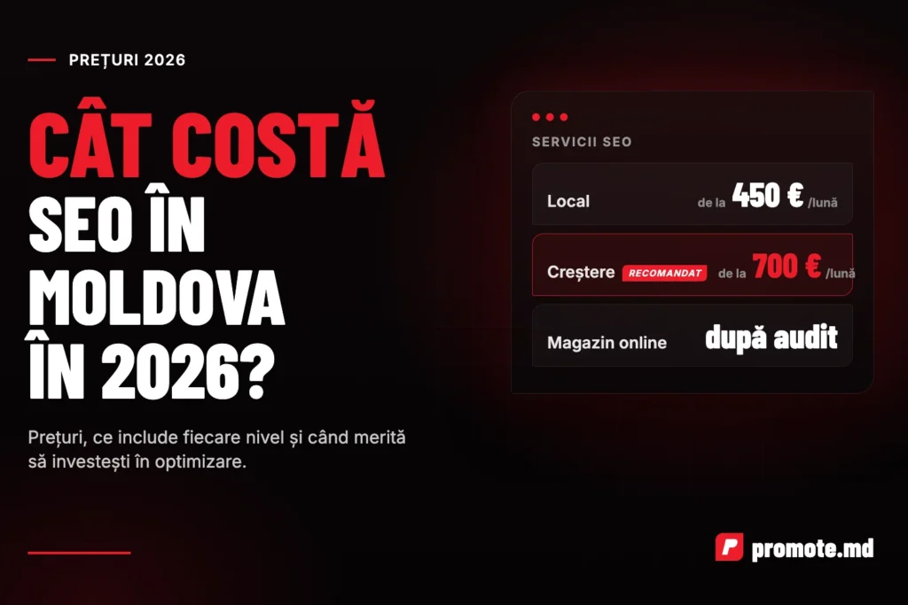 Cât costă SEO în Moldova în 2026 - prețuri servicii SEO