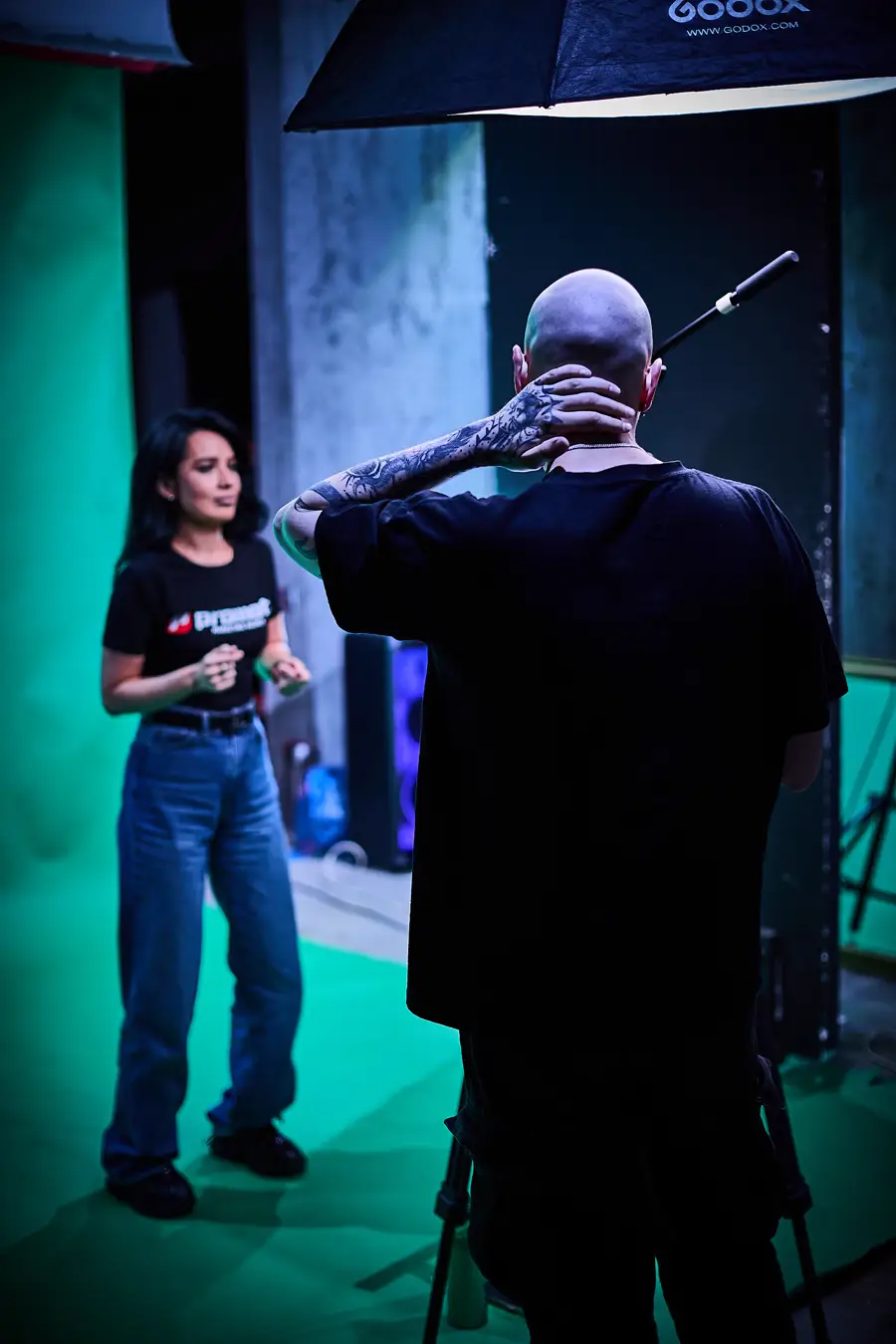 Filmare pe green screen pentru VFX