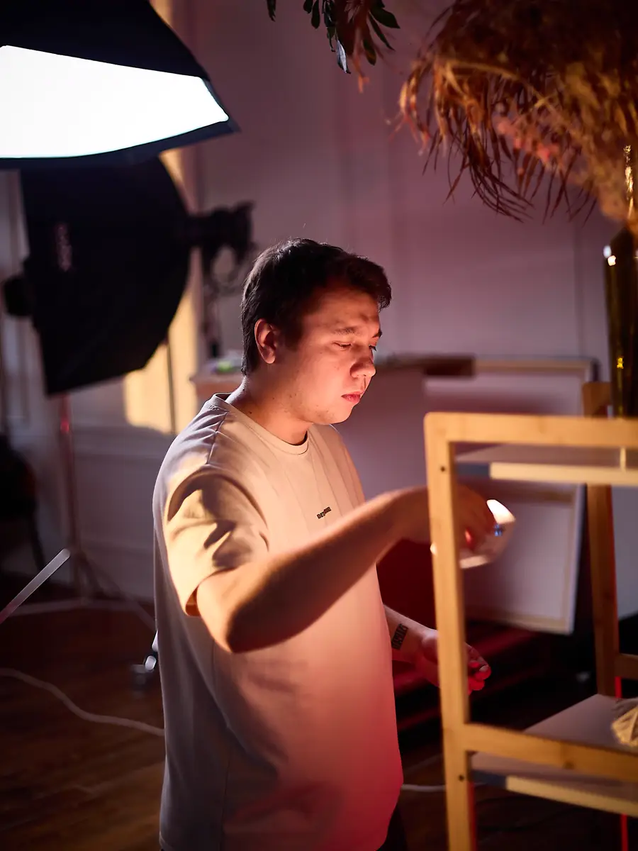 Lumină de studio pe platou